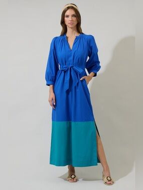 NWT Sugarlips Mayfield Bay Color Block Maxi Dress